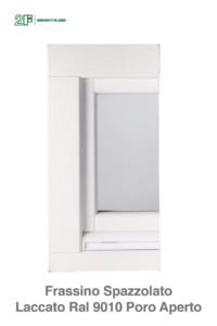 Frassino Spazzolato Laccato Ral 9010 Poro Aperto