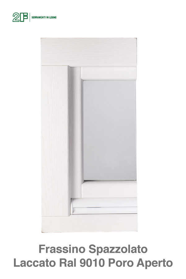 Frassino Spazzolato Laccato Ral 9010 Poro Aperto