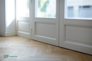 Villa liberty contemporanea - serramenti in legno laccato bianco - 5