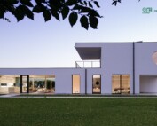 villa privata con grandi vetrate - serramento legno-alluminio 2F - 2