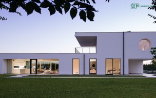 villa privata con grandi vetrate - serramento legno-alluminio 2F - 2