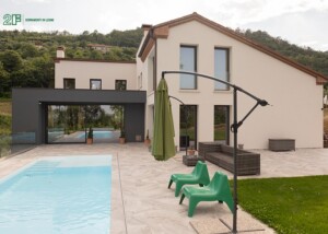 Villa sui Colli Berici (Vicenza) - Serramenti in legno Clima 80 e alzanti scorrevoli Imago - 2F